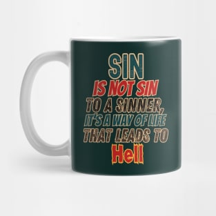 Christian designs about Sin Mug